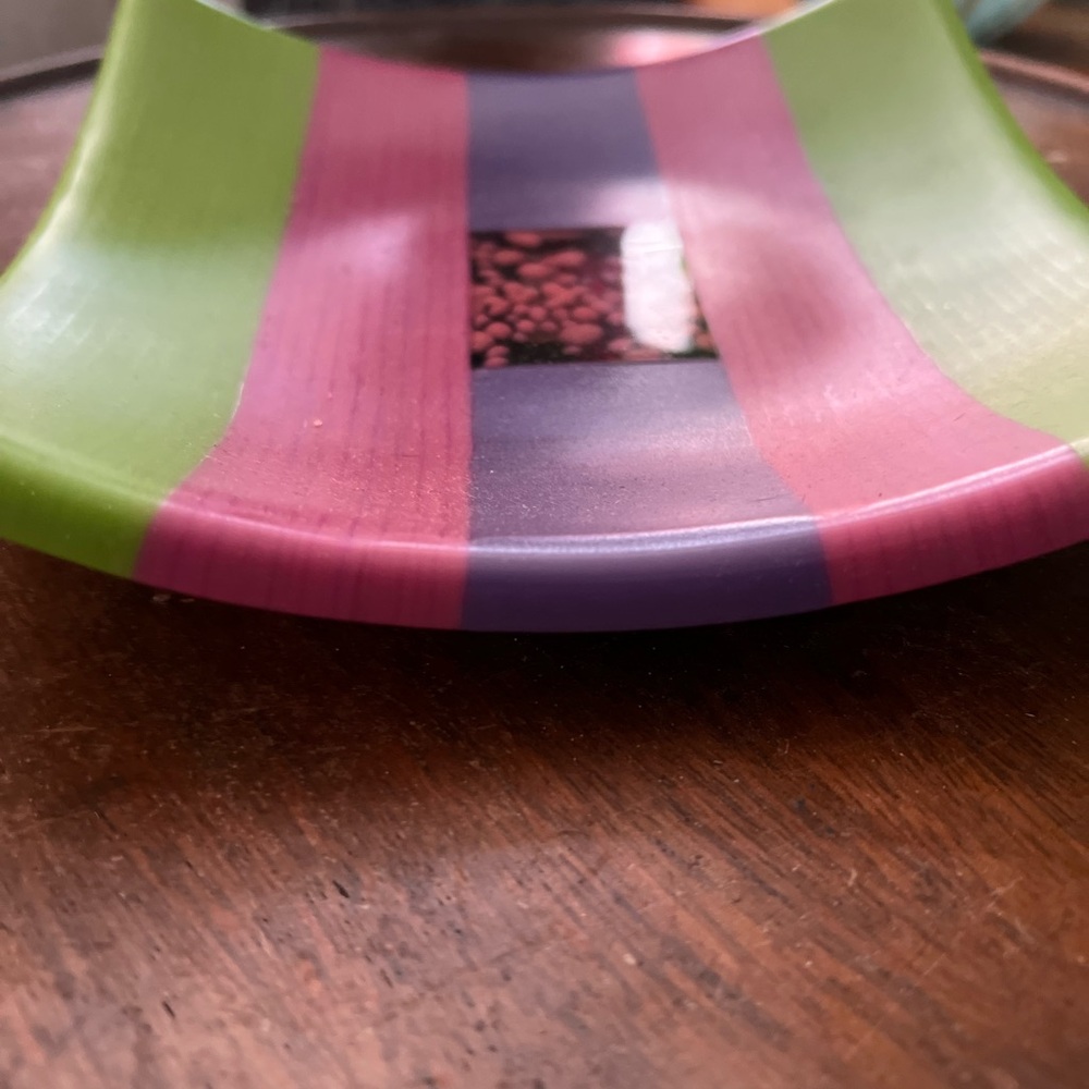 Colorful Striped Decorative Plate